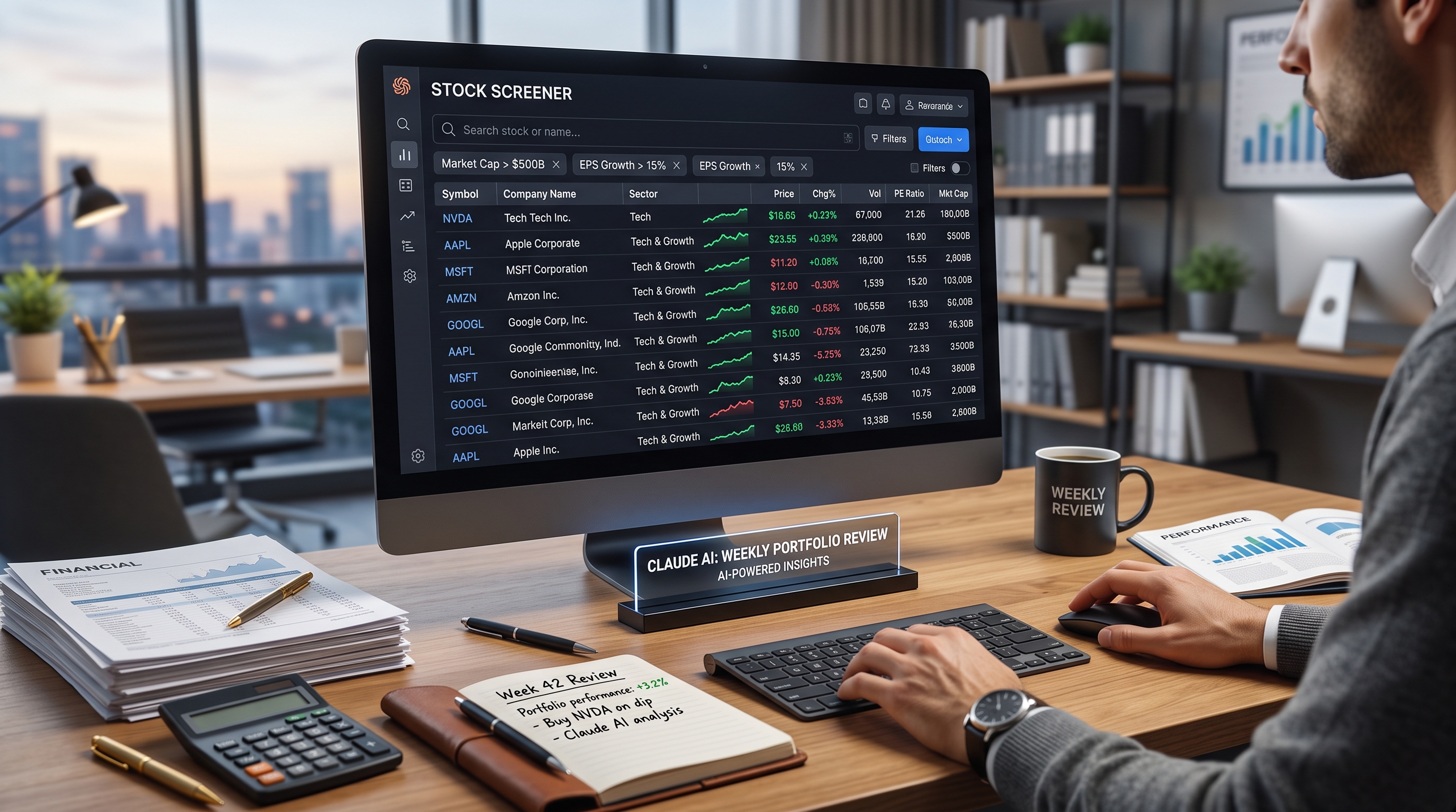 How I run a weekly portfolio review in one prompt, and have it waiting every Monday