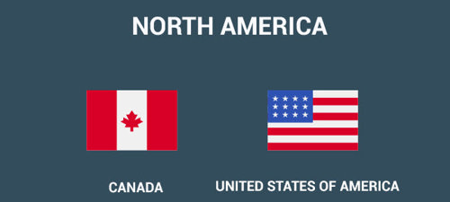 North american countries in the Quant Investing stock screener