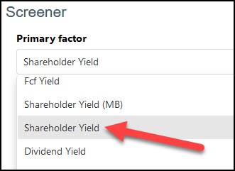 Shareholder yield investment strategy stock screen 2